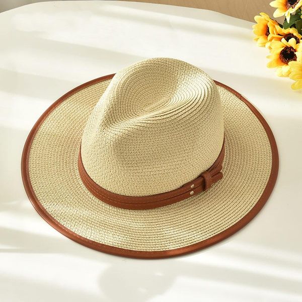 wide brim hats panama hat summer sun for women men beach straw casual uv protection travel cap women's 2021, Blue;gray
wide brim hats panama hat summer sun for women men beach straw casual uv protection travel cap women's 2021, Blue;gray