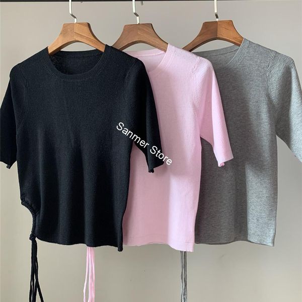2021 new preto rosa cinza feminino malha tees lado drawstring design o pescoo meia manga magro primavera vero lao-up camisola bz6a, White
2021 new preto rosa cinza feminino malha tees lado drawstring design o pescoo meia manga magro primavera vero lao-up camisola bz6a, White
