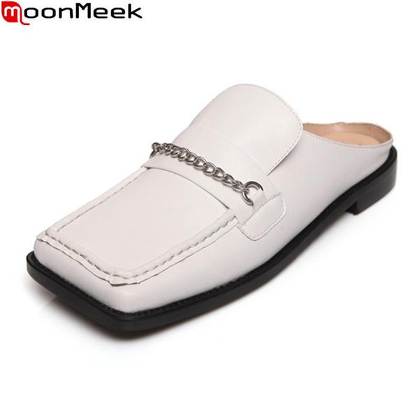 moonmeek 2021 new women slippers genuine leather comfortable casual shoes summer flat heel ladies mules shoes, Black
moonmeek 2021 new women slippers genuine leather comfortable casual shoes summer flat heel ladies mules shoes, Black