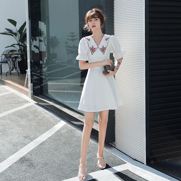 lady elegant collar a-line dresses exquisite puff sleeve evening party dress white short banquet gown 2h4f, Blue;red
lady elegant collar a-line dresses exquisite puff sleeve evening party dress white short banquet gown 2h4f, Blue;red