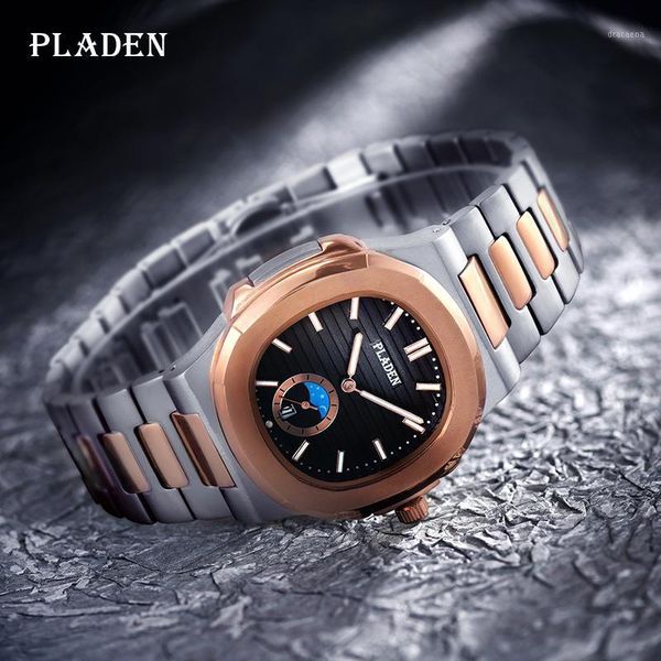 men quartz moon-phase watch leather strap classic business watches with full calendar chronograph waterproof clock wristwatches, Slivery;brown
men quartz moon-phase watch leather strap classic business watches with full calendar chronograph waterproof clock wristwatches, Slivery;brown