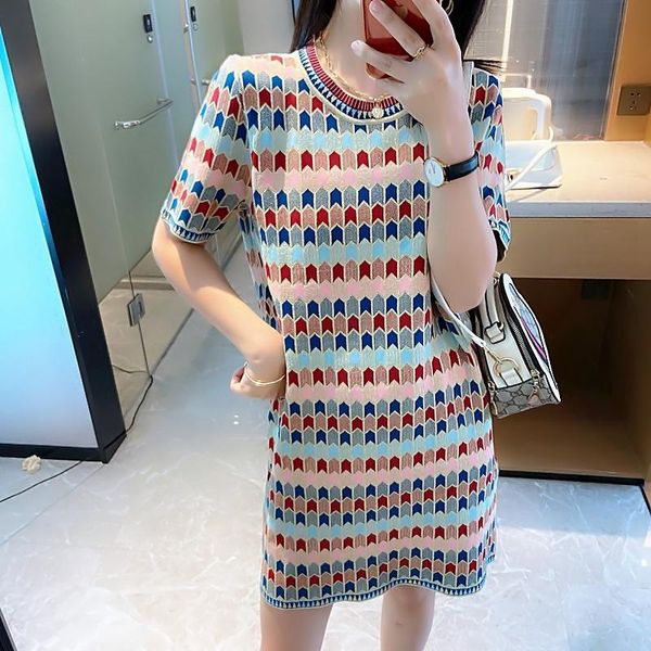 casual dresses fashion runway design plaid knitted dress women's short sleeve o-neck pullover vintage sweater mini vestidos, Black;gray
casual dresses fashion runway design plaid knitted dress women's short sleeve o-neck pullover vintage sweater mini vestidos, Black;gray