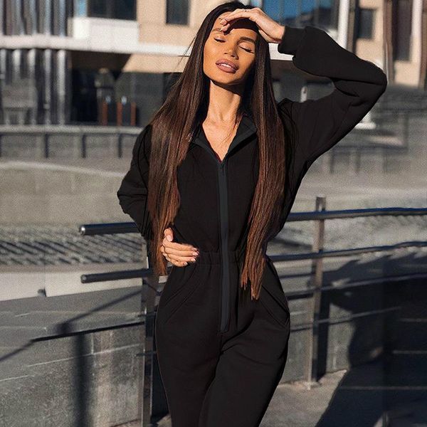 women's jumpsuits & rompers autumn winter black jumpsuit women long sleeve loose hooded zipper oversized girls romper fashion streetwea, Black;white
women's jumpsuits & rompers autumn winter black jumpsuit women long sleeve loose hooded zipper oversized girls romper fashion streetwea, Black;white