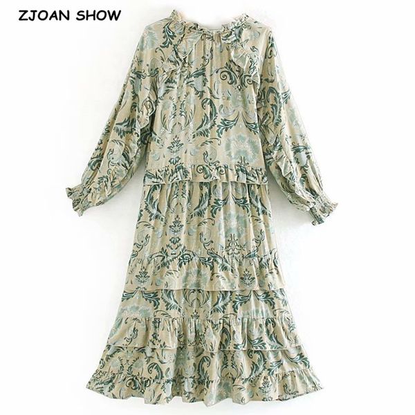 2021 BOHO Ruffles V neck Floral Print Long Sleeve Dress Holiday Women Spliced Wood ears Ruffles Pleasted Loose Long Dresses, Red
2021 BOHO Ruffles V neck Floral Print Long Sleeve Dress Holiday Women Spliced Wood ears Ruffles Pleasted Loose Long Dresses, Red