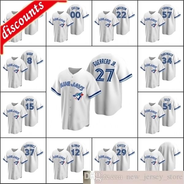 2020 baseball men 12 roberto alomar 27 vladimir guerrero jr. 22 chase anderson custom women youth cooperstown collection home jersey, Blue;black
2020 baseball men 12 roberto alomar 27 vladimir guerrero jr. 22 chase anderson custom women youth cooperstown collection home jersey, Blue;black