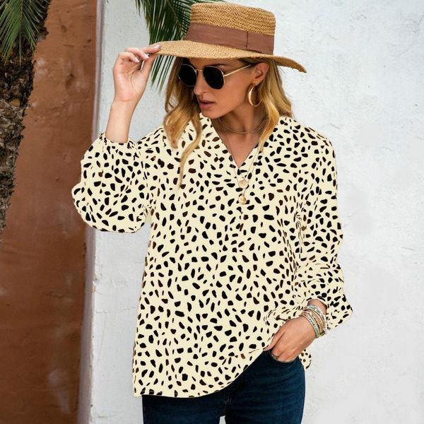 women's blouses & shirts women floral shirt v-neck long-sleeved printing summer ladies blouse loose mid-length outdoor party casual fem, White
women's blouses & shirts women floral shirt v-neck long-sleeved printing summer ladies blouse loose mid-length outdoor party casual fem, White