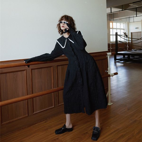 2021 new vintage ruched button up shirt women a line flare sleeve black white tunic long midi autumn 78tb, Black;gray
2021 new vintage ruched button up shirt women a line flare sleeve black white tunic long midi autumn 78tb, Black;gray