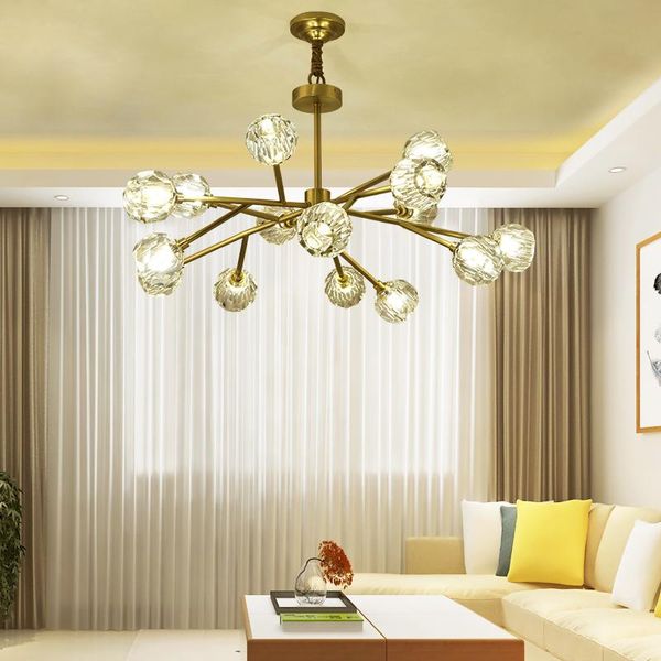 pendant lamps postmodern crystal living room modern minimalist atmosphere home dining light luxury nordic all-bronze chandelier 
pendant lamps postmodern crystal living room modern minimalist atmosphere home dining light luxury nordic all-bronze chandelier