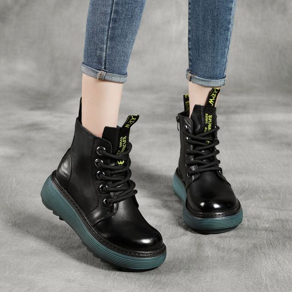 autumn leisure letters thick soled martin layer leather middle heel single short boot's big factory, Black
autumn leisure letters thick soled martin layer leather middle heel single short boot's big factory, Black