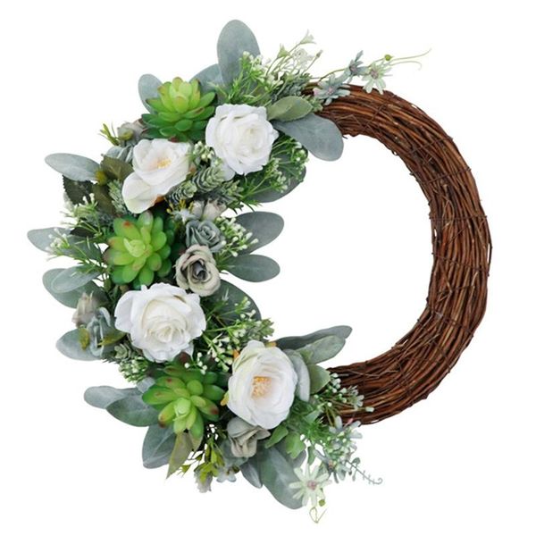 decorative flowers & wreaths artificial succulent wreath rose flower spring for front door wall window wedding party farmhouse home decor
decorative flowers & wreaths artificial succulent wreath rose flower spring for front door wall window wedding party farmhouse home decor