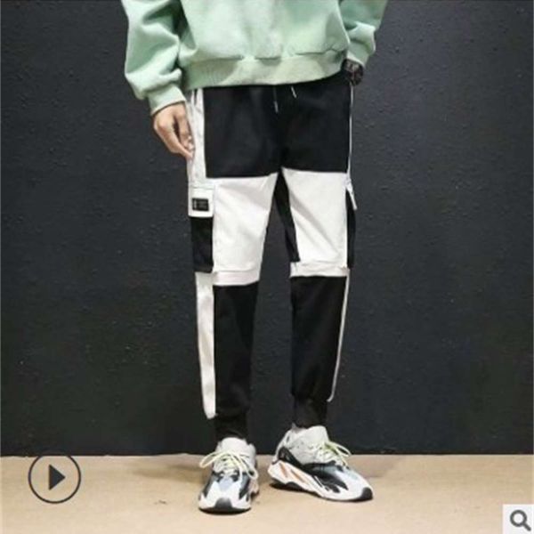 overalls autumn trendy hip hop leggings cargo casual men's ins street trend pants, Black
overalls autumn trendy hip hop leggings cargo casual men's ins street trend pants, Black