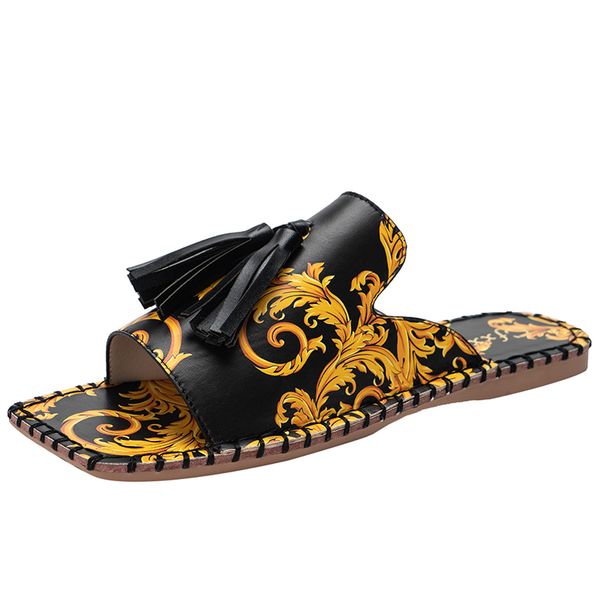 women square toe slippers summer fashion print fringe shoes home outdoor flat heel slides slip on sandals beach flip flops 80% off outlet on, Black
women square toe slippers summer fashion print fringe shoes home outdoor flat heel slides slip on sandals beach flip flops 80% off outlet on, Black