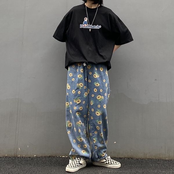 2021 new men's fashion baggy homme cargo pocket jeans flower printing haren blue color casual pants biker denim trousers dumw
2021 new men's fashion baggy homme cargo pocket jeans flower printing haren blue color casual pants biker denim trousers dumw