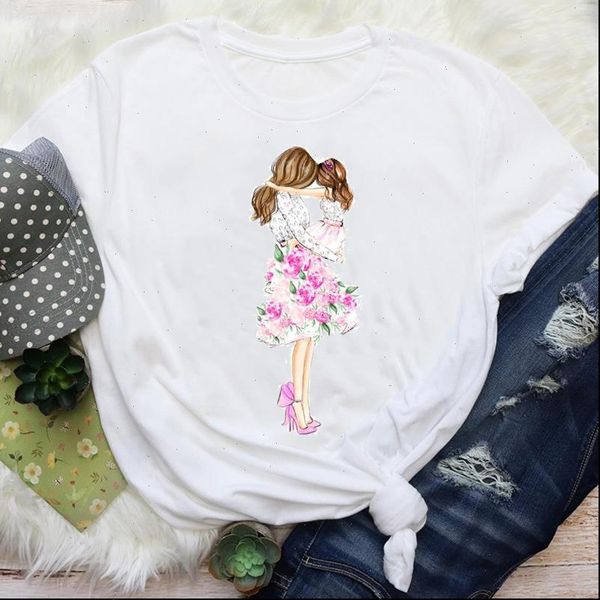 women t shirt mom daughter girl floral cute printing mama cartoon mother graphic tees clothes print lady female, White
women t shirt mom daughter girl floral cute printing mama cartoon mother graphic tees clothes print lady female, White