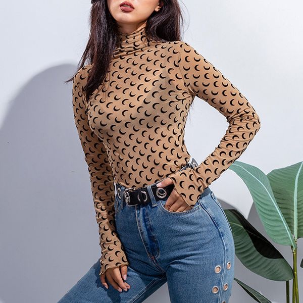 2021 new t-shirt long sleeve ny mesh women thin waist high collar shirts bodycon floral printing femme ohqb, White
2021 new t-shirt long sleeve ny mesh women thin waist high collar shirts bodycon floral printing femme ohqb, White