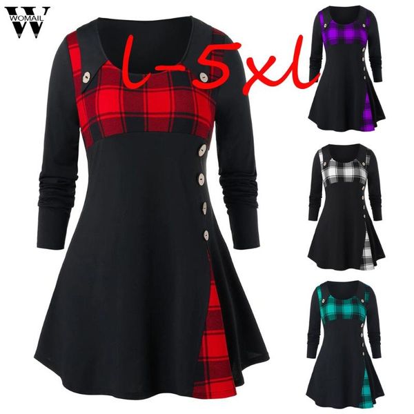 women's blouses & shirts womail plus size shirt women autumn blusas feminina o-neck casual long sleeve plaid tunic blouse camiseta muj, White
women's blouses & shirts womail plus size shirt women autumn blusas feminina o-neck casual long sleeve plaid tunic blouse camiseta muj, White