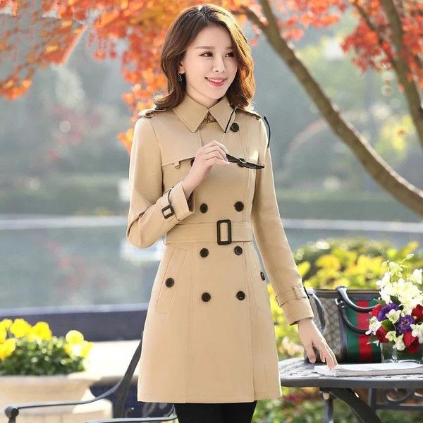 new spring autumn fashion khaki trench coat women's casual with belt loose windbreaker female elegant outerwear plus size 4xl, Tan;black
new spring autumn fashion khaki trench coat women's casual with belt loose windbreaker female elegant outerwear plus size 4xl, Tan;black