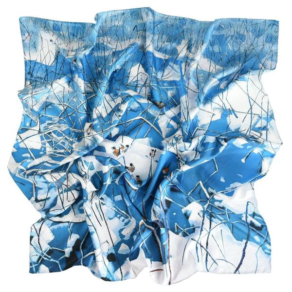 scarves snow and birds 100% twill silk scarf women fashion & wraps shawl square 35", Blue;gray
scarves snow and birds 100% twill silk scarf women fashion & wraps shawl square 35", Blue;gray