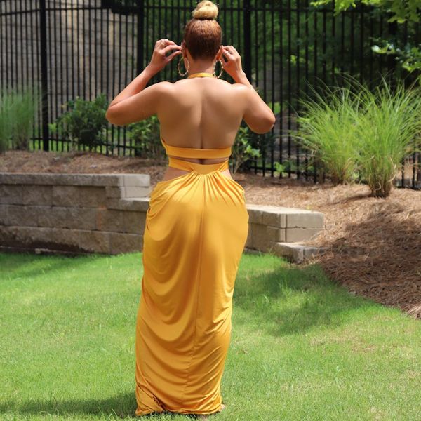 halter deep v split backless long maxi dresses for women yellow casual beach summer dress party clubwear d35-ci34, Black;gray
halter deep v split backless long maxi dresses for women yellow casual beach summer dress party clubwear d35-ci34, Black;gray