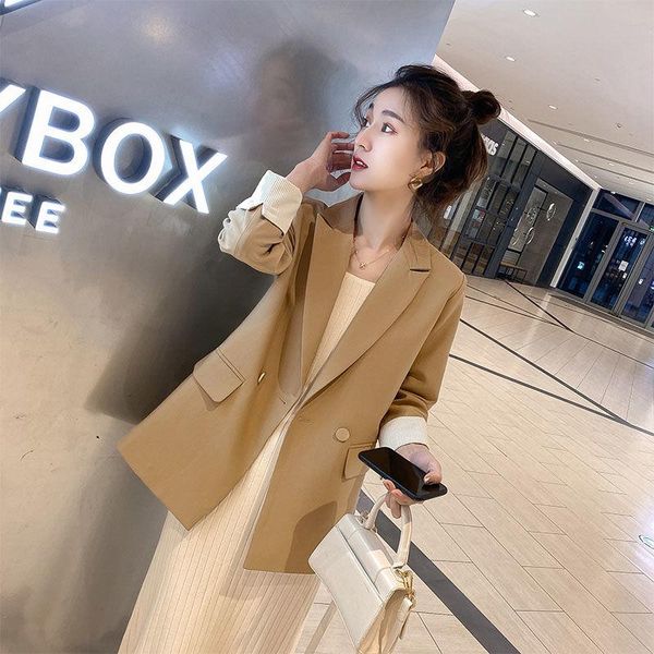 women's suits & blazers blazer women suit jacket spring and autumn casual loose veste femme, White;black
women's suits & blazers blazer women suit jacket spring and autumn casual loose veste femme, White;black