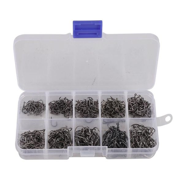 fishing hooks 500pcs freshwater carp fishhooks barbed kit 10 sizes carbon steel fishhook with box tackles accessories
fishing hooks 500pcs freshwater carp fishhooks barbed kit 10 sizes carbon steel fishhook with box tackles accessories