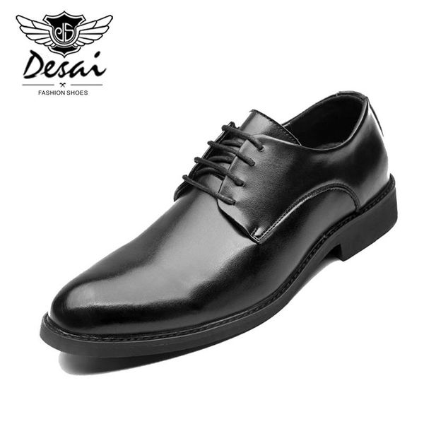 dress shoes men's business formal genuine leather pointed toe british style fashion korean casual men lace-up shoe, Black
dress shoes men's business formal genuine leather pointed toe british style fashion korean casual men lace-up shoe, Black