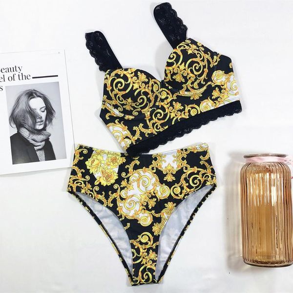 women swimsuit vintage retro bikini set push up swimwear high waist bikini printed bathing suits summer beach wear swimming suit womens, White;black
women swimsuit vintage retro bikini set push up swimwear high waist bikini printed bathing suits summer beach wear swimming suit womens, White;black