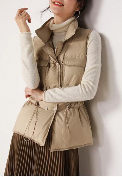 women's vests 2021 white duck down vest coat sleeveless light women windproof lightweight warm waistcoat female, Black;white
women's vests 2021 white duck down vest coat sleeveless light women windproof lightweight warm waistcoat female, Black;white