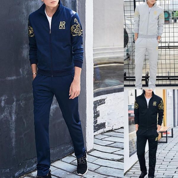 jogging clothing bronzing printed stand collar sweatshirt pants set 2 pieces long sleeve zipper drawstring warm tracksuit male, Black;red
jogging clothing bronzing printed stand collar sweatshirt pants set 2 pieces long sleeve zipper drawstring warm tracksuit male, Black;red