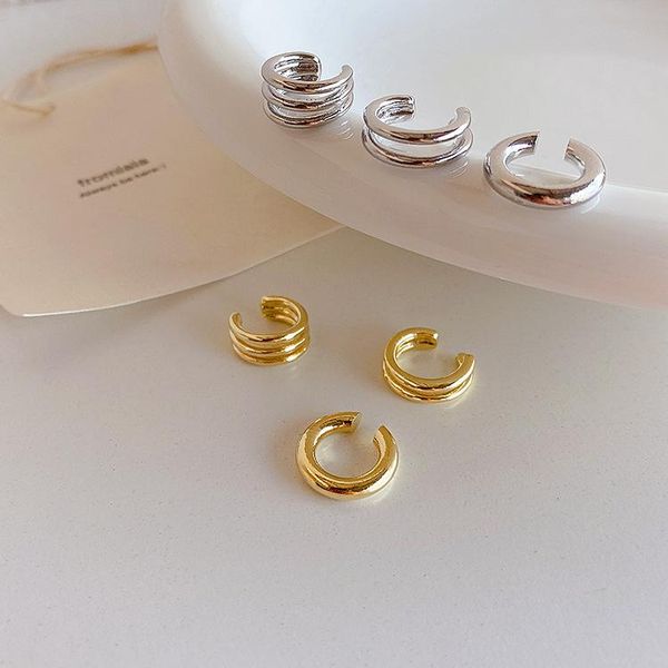 hoop & huggie cute korean girls' minimalist single double multiple layers no piercing ear cuffs real gold plated for women fashion clip, Golden;silver
hoop & huggie cute korean girls' minimalist single double multiple layers no piercing ear cuffs real gold plated for women fashion clip, Golden;silver