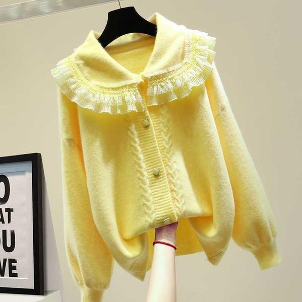women's knits & tees woman 2021 spring autumn women clothing lace patchwork sweater cardigan jacket female warm coat casaco feminino x3, White
women's knits & tees woman 2021 spring autumn women clothing lace patchwork sweater cardigan jacket female warm coat casaco feminino x3, White
