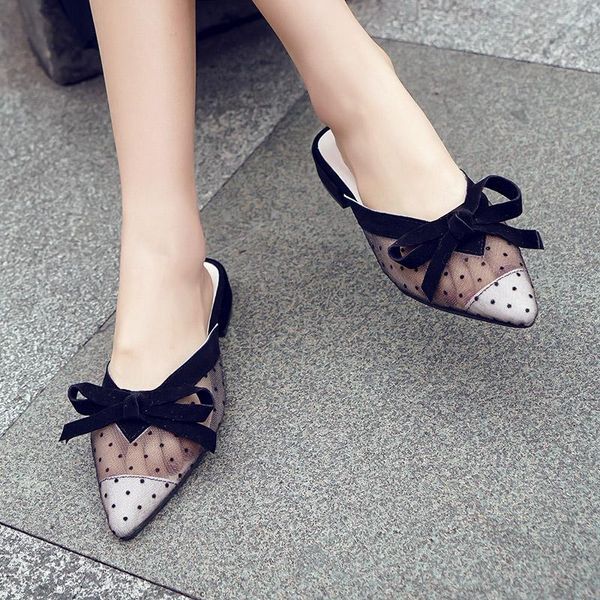 slippers women slipper lace dot pointed toe summer shoes woman slides butterfly-knot low heels ladies zapatos mujer n7243, Black
slippers women slipper lace dot pointed toe summer shoes woman slides butterfly-knot low heels ladies zapatos mujer n7243, Black