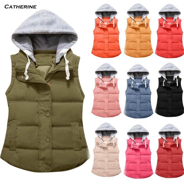 fashion womens solid colors sleeveless plus size hooded hoodie waistcoat vest coat down cotton padded jacket outwear gilet, Black;white
fashion womens solid colors sleeveless plus size hooded hoodie waistcoat vest coat down cotton padded jacket outwear gilet, Black;white