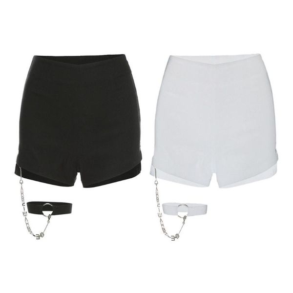 women's shorts 573b women punk high waist skinny with metal chain thigh ring bodycon clubwear, White;black
women's shorts 573b women punk high waist skinny with metal chain thigh ring bodycon clubwear, White;black