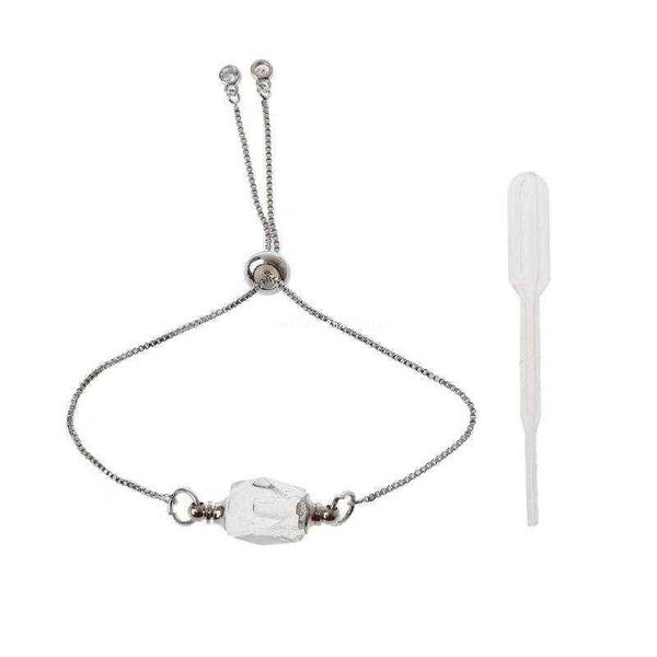 crystal perfume bottle pendant bracelet women aromatherapy anxiety essential oil diffuser adjustable jewelry dropship, Golden;silver
crystal perfume bottle pendant bracelet women aromatherapy anxiety essential oil diffuser adjustable jewelry dropship, Golden;silver