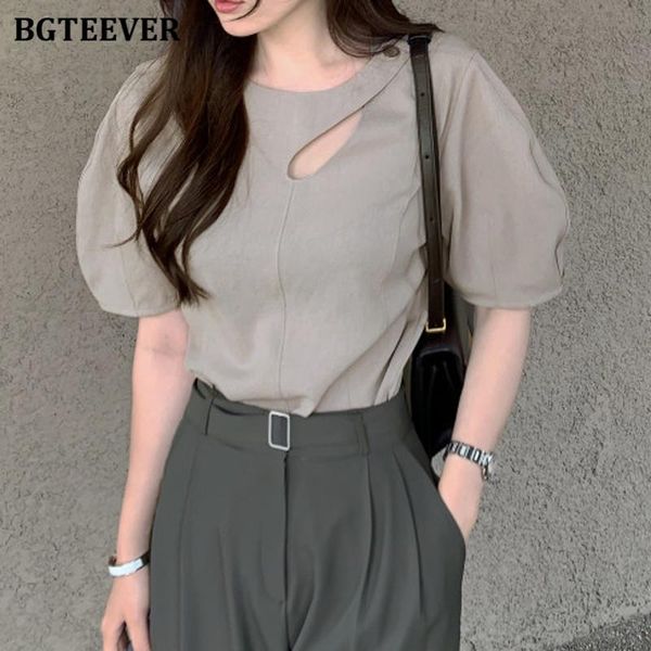 women's blouses & shirts bgteever o-neck hollow out ladies solid 2021 summer puff short sleeve loose female elegant women blusas, White
women's blouses & shirts bgteever o-neck hollow out ladies solid 2021 summer puff short sleeve loose female elegant women blusas, White