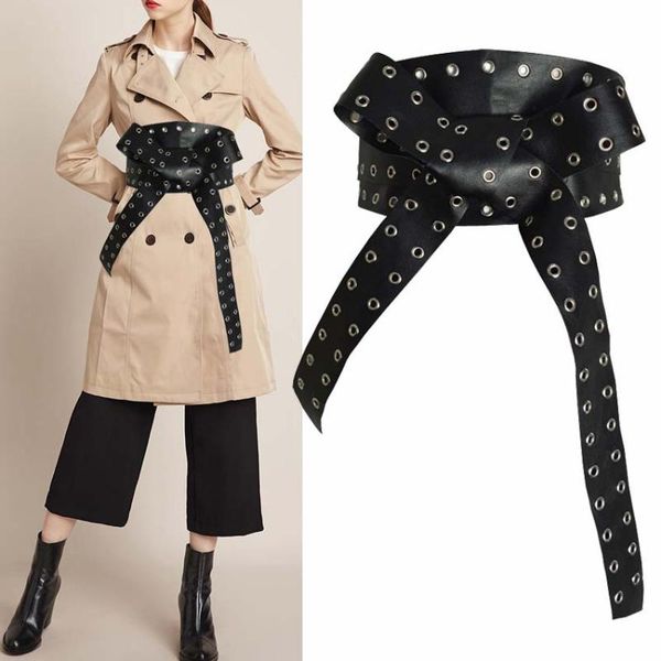 belts vohio fashion women waist belt black female robe de soiree longue abdomen thin strap decorated wide rivet skirt ribbon, Black;brown 
belts vohio fashion women waist belt black female robe de soiree longue abdomen thin strap decorated wide rivet skirt ribbon, Black;brown