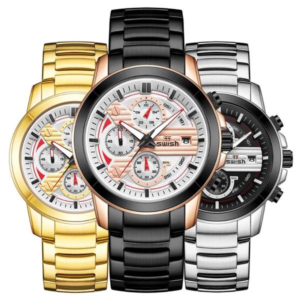 wristwatches swish men quartz watch sports male fashion stainless steel waterproof chronograph luminous military drop, Slivery;brown
wristwatches swish men quartz watch sports male fashion stainless steel waterproof chronograph luminous military drop, Slivery;brown