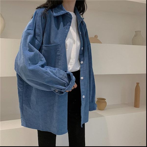 2021 autumn stylish feminine cardigans pockets loose solid soft casual corduroy all match warm shirt jacket coats, Black;brown
2021 autumn stylish feminine cardigans pockets loose solid soft casual corduroy all match warm shirt jacket coats, Black;brown