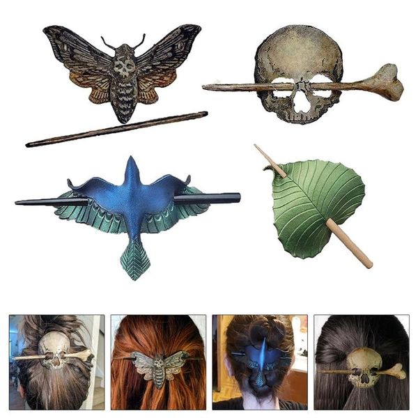 hair clips & barrettes halloween horror death moth skull retro stick fork bun holder creative slide hairpins with faux bone women barrette, Golden;silver
hair clips & barrettes halloween horror death moth skull retro stick fork bun holder creative slide hairpins with faux bone women barrette, Golden;silver