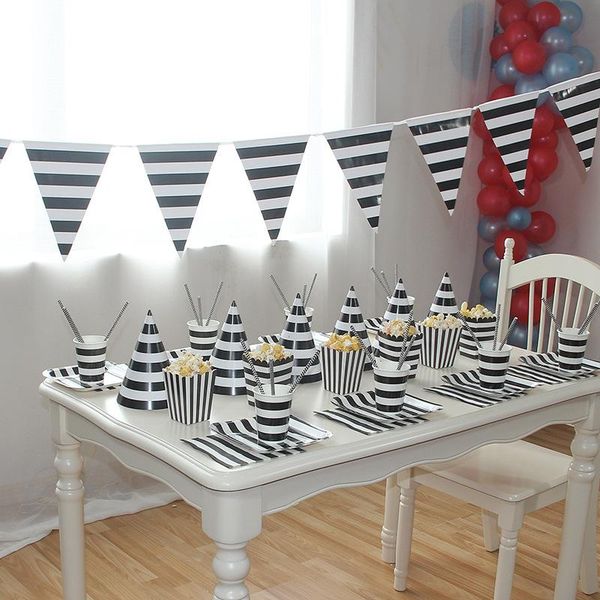 disposable dinnerware black striped tableware party paper plate cup baby shower favor birthday napkins supplies
disposable dinnerware black striped tableware party paper plate cup baby shower favor birthday napkins supplies