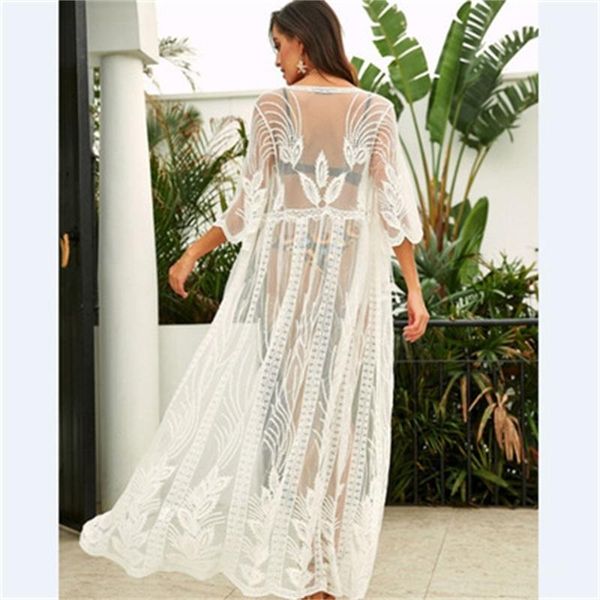 women's swimwear 2021 bikini cover-ups bohemian printed long kimono cardigan plus size chiffon tunic women beach wear swim suit cover u, White;black
women's swimwear 2021 bikini cover-ups bohemian printed long kimono cardigan plus size chiffon tunic women beach wear swim suit cover u, White;black