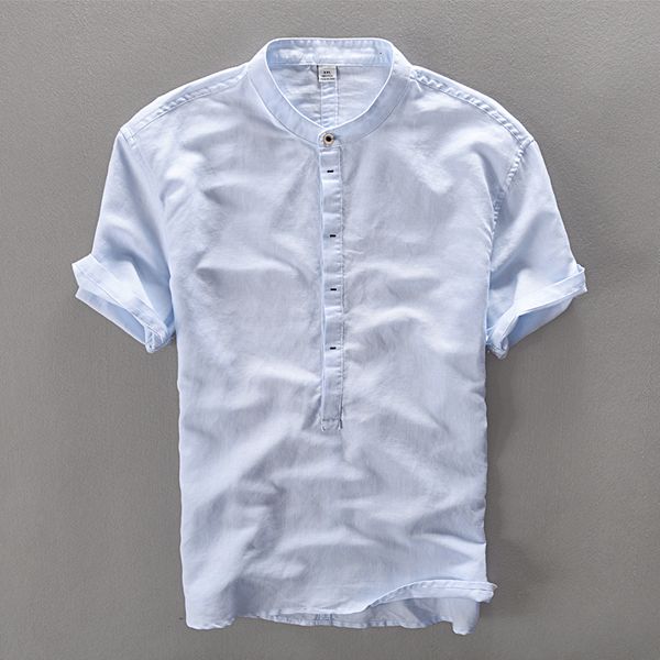 2021 new algodo e linho misturados de marca homens vero camisa azul para os homens-manga curta camisas casual masculino respirvel ylwg, White
2021 new algodo e linho misturados de marca homens vero camisa azul para os homens-manga curta camisas casual masculino respirvel ylwg, White