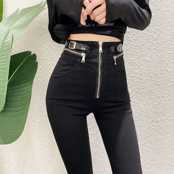 women's leggings autumn women 2021 slim casual solid zipper high waist pencil pants female fashion office ladies long trousers q197, Black
women's leggings autumn women 2021 slim casual solid zipper high waist pencil pants female fashion office ladies long trousers q197, Black
