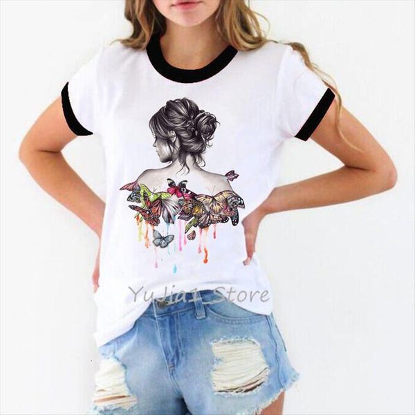 watercolor butterflies print vintage streetwear women t shirt aesthetic clothes gothic female basic, White
watercolor butterflies print vintage streetwear women t shirt aesthetic clothes gothic female basic, White