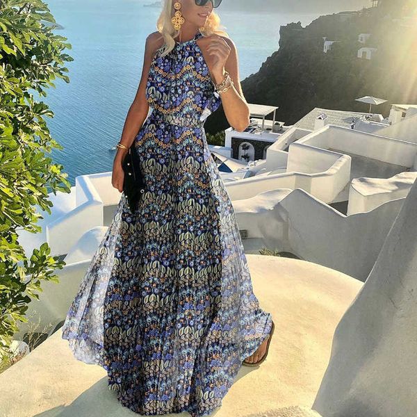 summer sleeveless pleated maxi boho dress elegant vintage print lady beach party dress women halter o-neck long dress 2021high quality, Black;gray
summer sleeveless pleated maxi boho dress elegant vintage print lady beach party dress women halter o-neck long dress 2021high quality, Black;gray