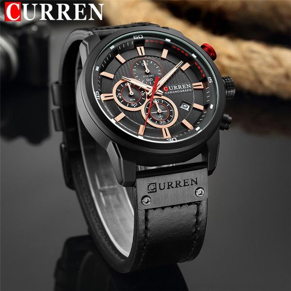 wristwatches relogio masculino curren men watch chronograph waterproof sport male clock leather military wristwatch 8291, Slivery;brown
wristwatches relogio masculino curren men watch chronograph waterproof sport male clock leather military wristwatch 8291, Slivery;brown