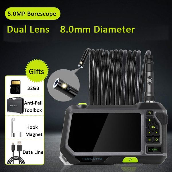 cameras 5 inch ips screen 5.0mp 1080p 3.9mm/5.5mm/ 8mm hd dual lens handheld endoscope portable inspection cmos borescope microscope
cameras 5 inch ips screen 5.0mp 1080p 3.9mm/5.5mm/ 8mm hd dual lens handheld endoscope portable inspection cmos borescope microscope