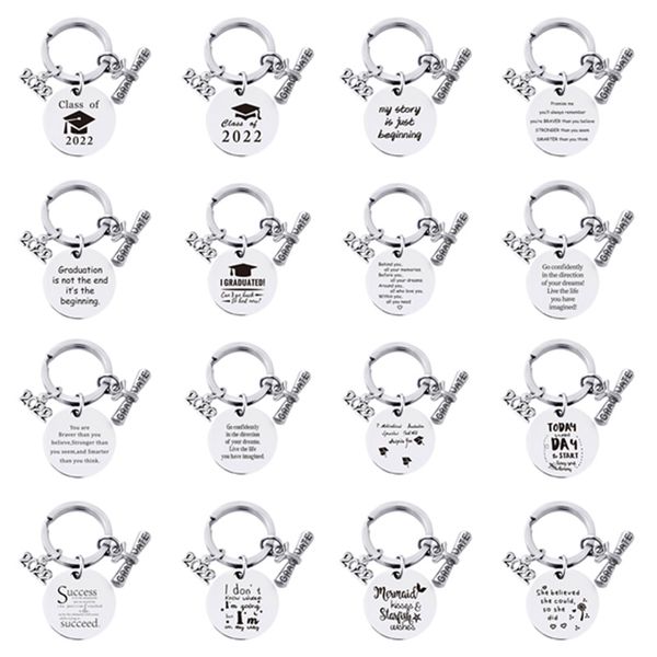 fashion accessories stainless steel round key chain pendant graduation season gif engraved metal keychain, Silver
fashion accessories stainless steel round key chain pendant graduation season gif engraved metal keychain, Silver