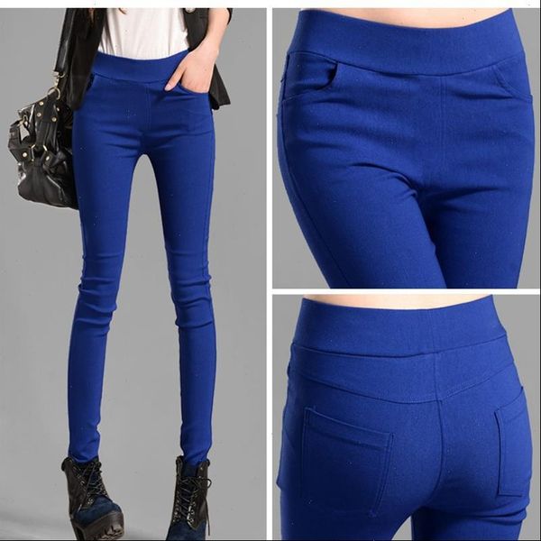 women autumn new high waist pocket candy colored pants trousers elastic thin skinny pants thin leg pants leggings s2855, Black 
women autumn new high waist pocket candy colored pants trousers elastic thin skinny pants thin leg pants leggings s2855, Black